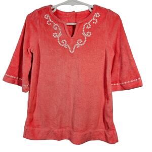 Janie and Jack Swimsuit Terry Cloth Cover-Up in Coral Pink 18 to 24 Months